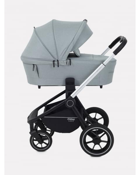 Коляска 3 в 1 Mowbaby Zoom PU silver green tea