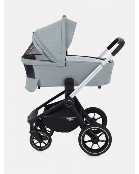 Коляска 3 в 1 Mowbaby Zoom PU silver green tea