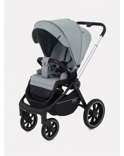 Коляска 3 в 1 Mowbaby Zoom PU silver green tea