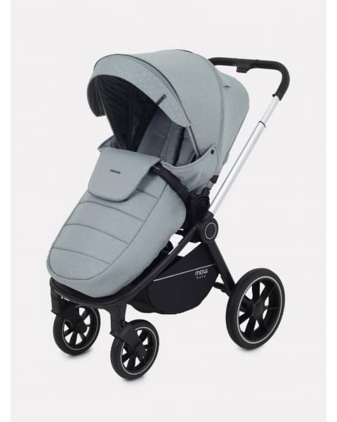 Коляска 3 в 1 Mowbaby Zoom PU silver green tea