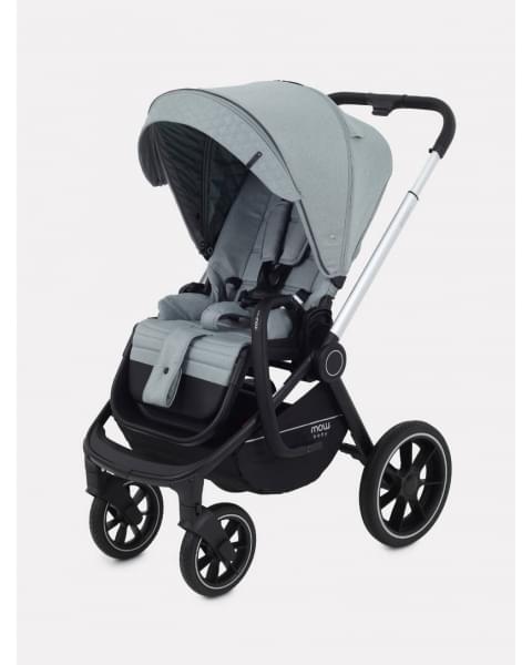 Коляска 3 в 1 Mowbaby Zoom PU silver green tea