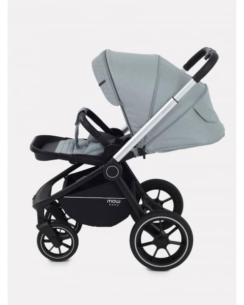 Коляска 3 в 1 Mowbaby Zoom PU silver green tea