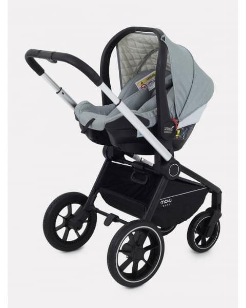 Коляска 3 в 1 Mowbaby Zoom PU silver green tea