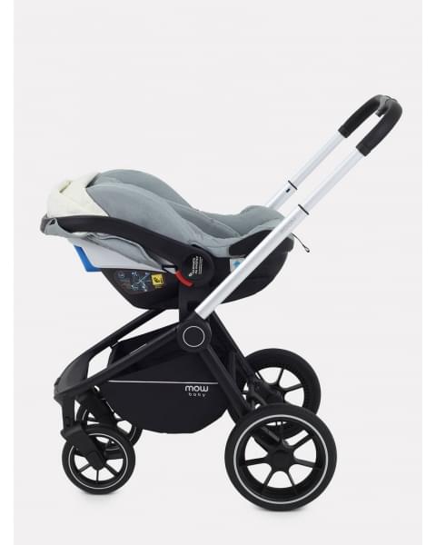 Коляска 3 в 1 Mowbaby Zoom PU silver green tea