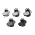 Коляска 3 в 1 Roan Bass Next Classic / колеса d14, Black (Черный)