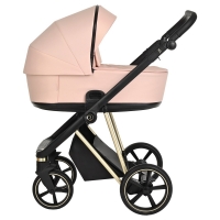 Коляска 3 в 1 Roan Sol Lux, Candy шасси Gold (Розовый)