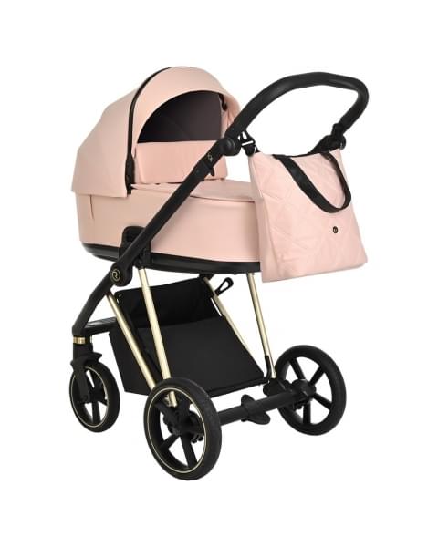 Коляска 3 в 1 Roan Sol Lux, Candy шасси Gold (Розовый)