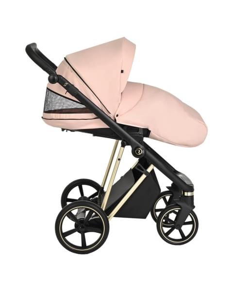 Коляска 3 в 1 Roan Sol Lux, Candy шасси Gold (Розовый)