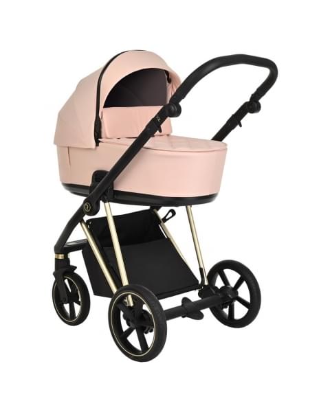 Коляска 3 в 1 Roan Sol Lux, Candy шасси Gold (Розовый)