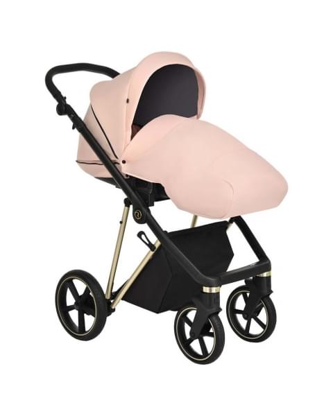 Коляска 3 в 1 Roan Sol Lux, Candy шасси Gold (Розовый)