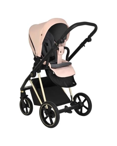 Коляска 3 в 1 Roan Sol Lux, Candy шасси Gold (Розовый)