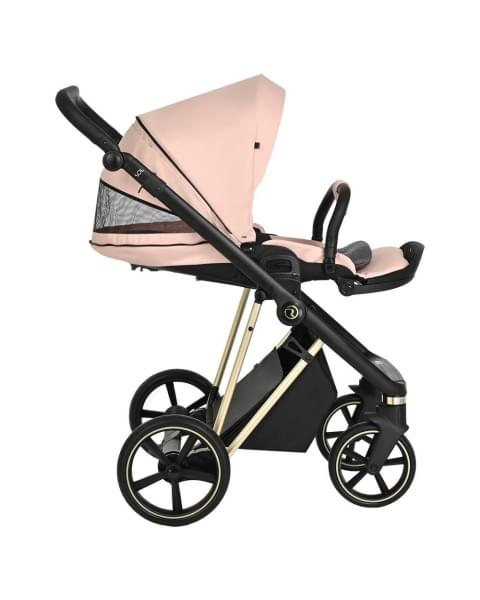Коляска 3 в 1 Roan Sol Lux, Candy шасси Gold (Розовый)
