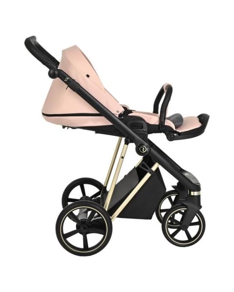 Коляска 3 в 1 Roan Sol Lux, Candy шасси Gold (Розовый)