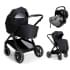 Коляска Agex Prima Pro 3 в 1 с автокреслом i-Safe Grey Black (Черный)