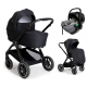 Коляска Agex Prima Pro 3 в 1 с автокреслом i-Safe Grey Black (Черный)
