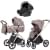 Коляска Carrello Vector CRL-6550 Nova DK791 Grey Line 3 в 1 Rock Beige