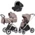 Коляска Carrello Vector CRL-6550 Nova DK791 Grey Line 3 в 1 Rock Beige
