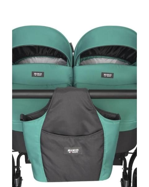 Коляска для двойни 2 в 1 Riko Basic Saxo, 01 (Бирюзовый / Чёрный)