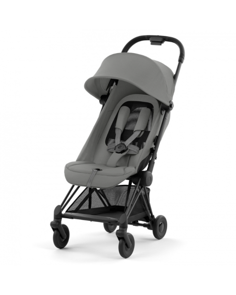 Коляска прогулочная Cybex Coya шасси Matt Black, Mirage Grey (Серый)