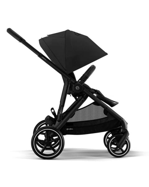 Коляска прогулочная Cybex Gazelle S шасси BLK, Moon Black / Черный (с корзиной и дождевиком)