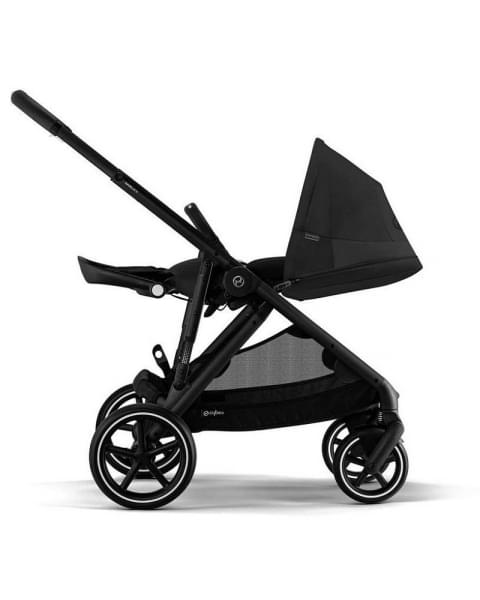 Коляска прогулочная Cybex Gazelle S шасси BLK, Moon Black / Черный (с корзиной и дождевиком)
