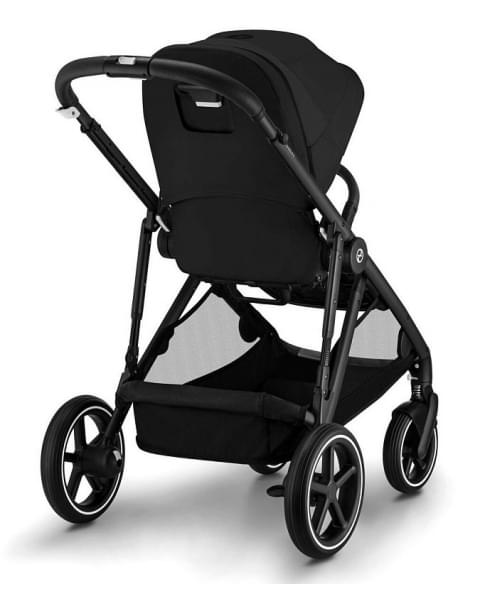 Коляска прогулочная Cybex Gazelle S шасси BLK, Moon Black / Черный (с корзиной и дождевиком)