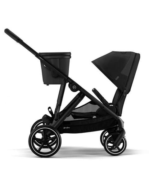 Коляска прогулочная Cybex Gazelle S шасси BLK, Moon Black / Черный (с корзиной и дождевиком)