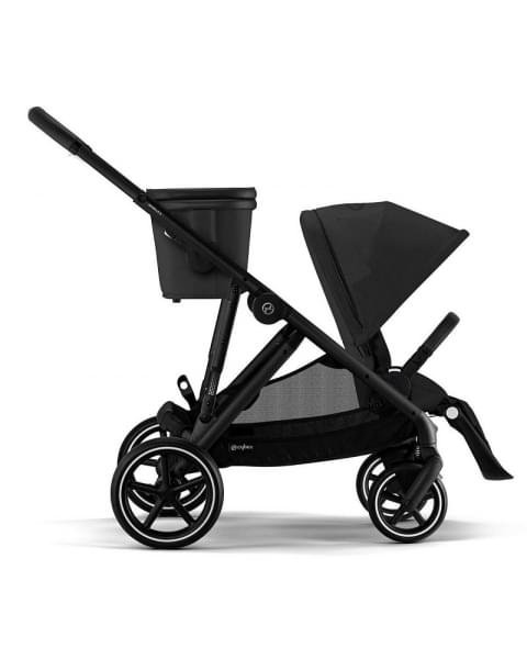 Коляска прогулочная Cybex Gazelle S шасси BLK, Moon Black / Черный (с корзиной и дождевиком)