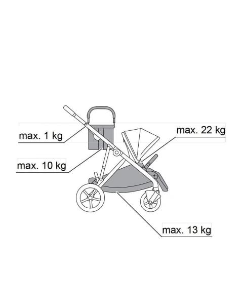 Коляска прогулочная Cybex Gazelle S шасси BLK, Moon Black / Черный (с корзиной и дождевиком)