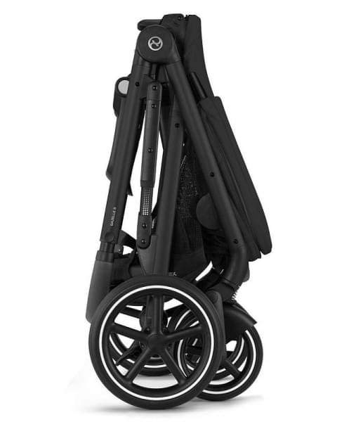 Коляска прогулочная Cybex Gazelle S шасси BLK, Moon Black / Черный (с корзиной и дождевиком)