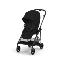 Коляска прогулочная Cybex Melio Carbon (с дождевиком), Moon Black (Черный)
