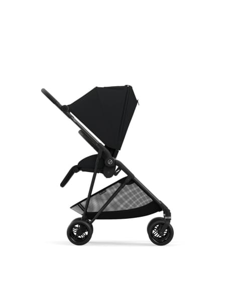 Коляска прогулочная Cybex Melio Carbon (с дождевиком), Moon Black (Черный)