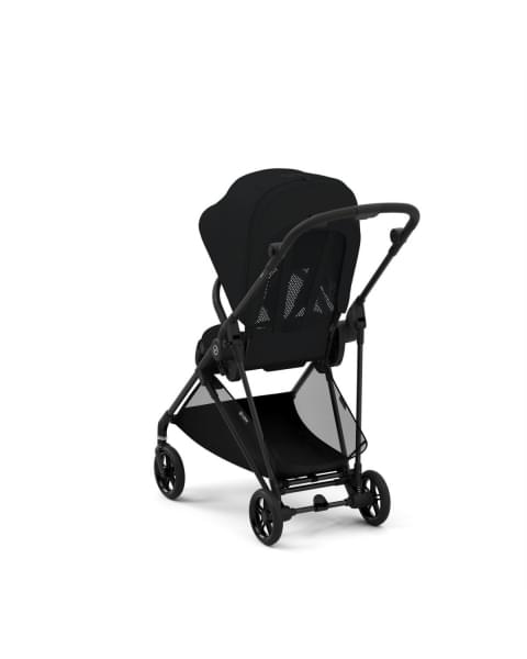 Коляска прогулочная Cybex Melio Carbon (с дождевиком), Moon Black (Черный)