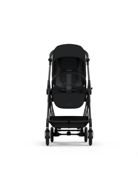 Коляска прогулочная Cybex Melio Carbon (с дождевиком), Moon Black (Черный)