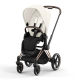 Прогулочная коляска Cybex Priam IV шасси Rose Gold, Off White (Белый)