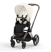 Коляска прогулочная Cybex Priam IV шасси Rose Gold, Off White (Белый)