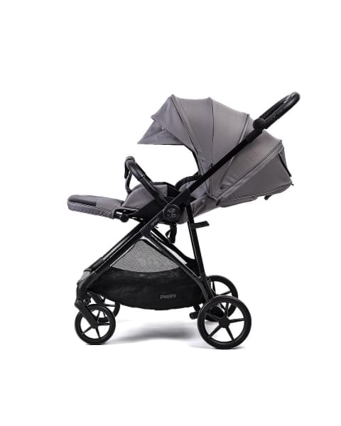 Коляска прогулочная Peppy Amici, Grey / шасси Black