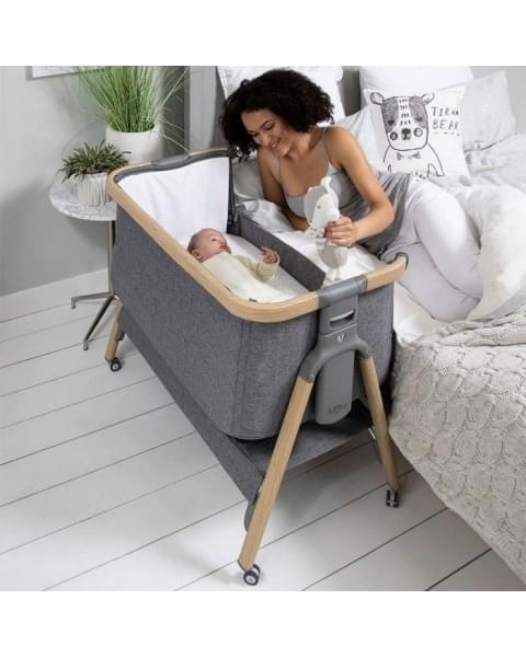 Колыбель Tutti Bambini CoZee c колёсами Oak and Charcoal