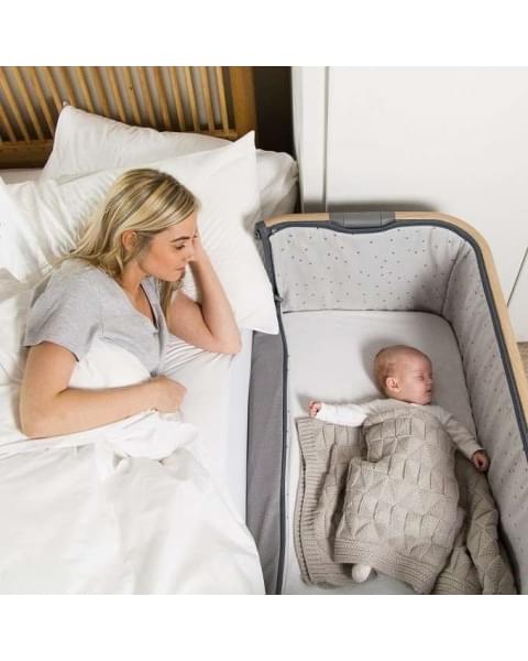 Колыбель Tutti Bambini CoZee c колёсами Oak and Charcoal