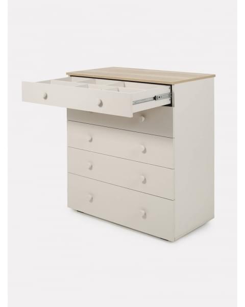 Комод пеленальный Rant Levi 80/5 с органайзером Crystal beige