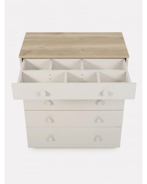 Комод пеленальный Rant Levi 80/5 с органайзером Crystal beige