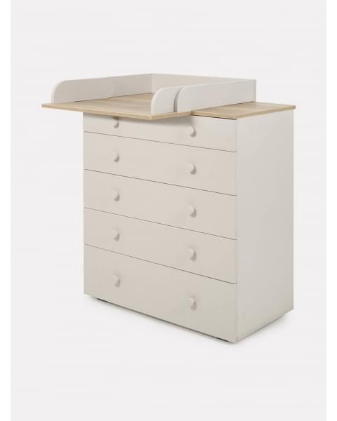 Комод пеленальный Rant Levi 80/5 с органайзером Crystal beige