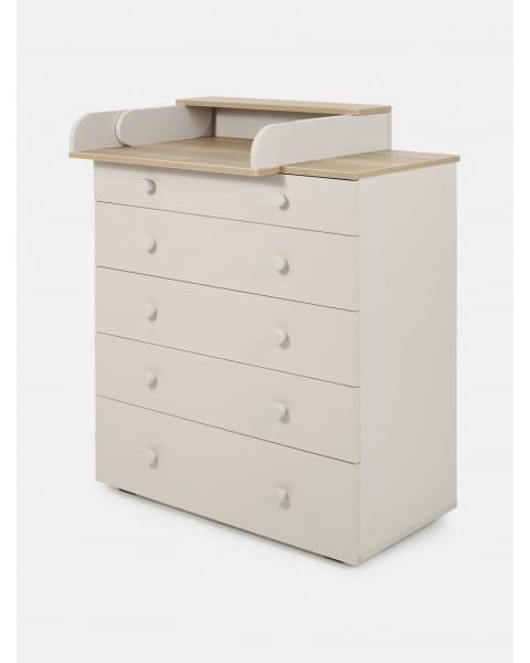 Комод пеленальный Rant Levi 80/5 с органайзером Crystal beige