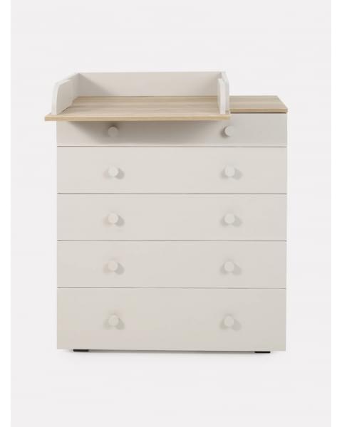 Комод пеленальный Rant Levi 80/5 с органайзером Crystal beige