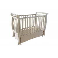 Кровать детская "Julia-1" (универсальный маятник+колеса, автостенка съемная, ящик) (кашемир)