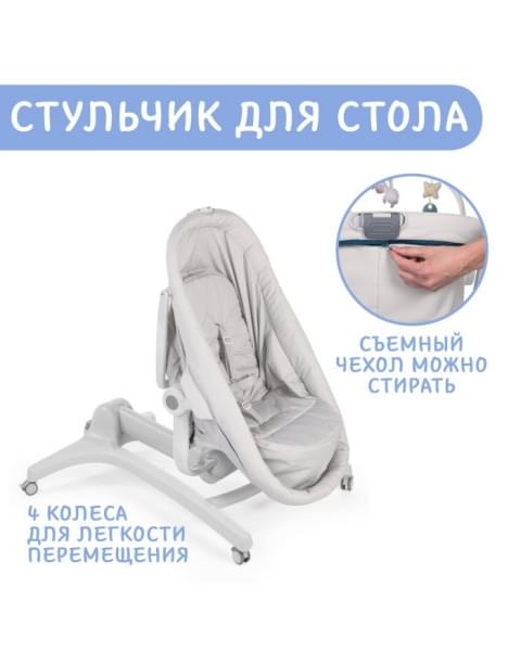 Кроватка-стульчик Chicco Baby Hug, Aquarelle (Бирюзовый)