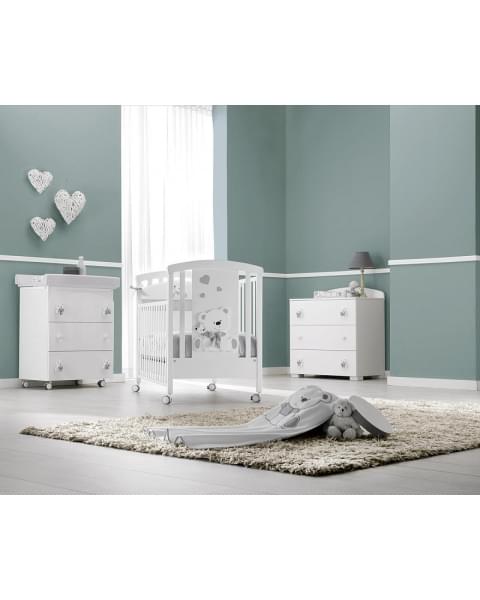 Пеленальный комод Erbesi Tato белый/серый