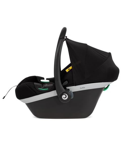 Детская коляска Roan Sol Vintage Leather 2.0 3 в 1 с автокреслом Tutis Elo Lux Edusky Black SL/13/L Misti Mint/Grey/руч. Серый