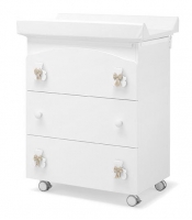 Пеленальный комод Erbesi Dudu белый/песочный