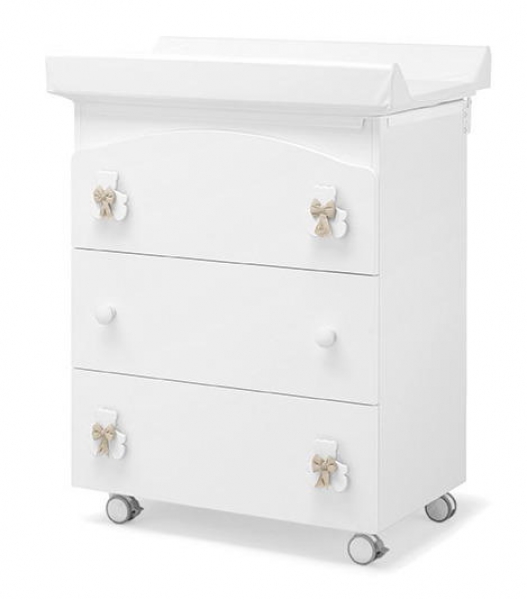 Пеленальный комод Erbesi Dudu белый/песочный